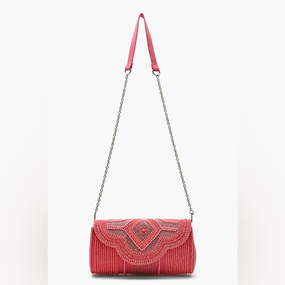 Pink Rhinestone Wristlet Clutch - Picture 5 of 12